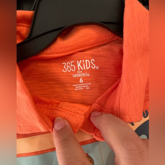 Garanimals Boys Orange Polo with Stripes Find your Balance size 6 -NWT - Picture 5 of 5